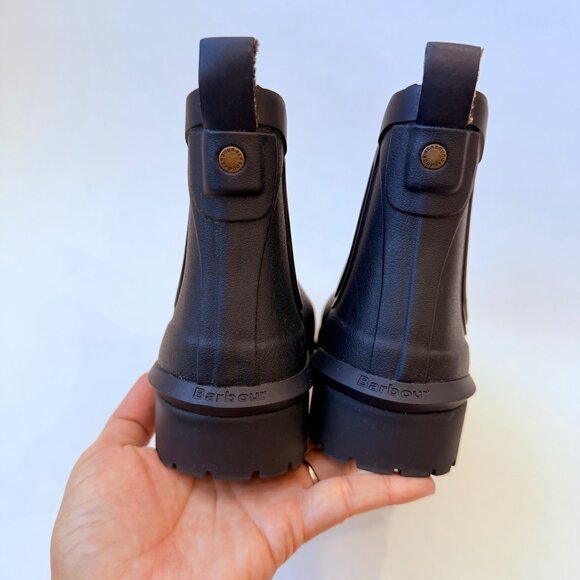 Barbour Nimbus Waterproof Chelsea Rain Boots Women’s Size 5 navy - Picture 6 of 9